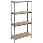 Polc Racks RAT20 HD, fém, MDF, 4 polcos, 1800x900x450 mm, max. 175 kg/polc