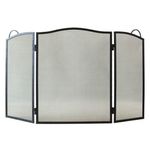 Fireplace screen FS1, 60x95 cm, black