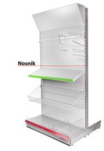 Tartógerenda Racks H02 2009x80x30x2.5 mm, szürke