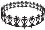 Garden fence Strend Pro F0420, 47x24.5 cm, diameter 93 cm/set, 6 pcs, plastic, black
