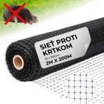 Vakondháló GrassGuard, 10x10 mm lyukméret, 2 m, H-200 m, földbe, vakondok ellen