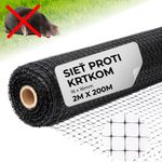 Sieť proti krtom GrassGuard, oko 16x16 mm, 2 m, L-200 m, do zeme, proti krtkom