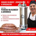 Töltő MagicHome SM206, kolbász és hurka töltéséhez, függőleges, 3 kg, kézi