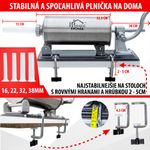 Töltő MagicHome SM208, kolbász és hurka töltéséhez, vízszintes, 4 kg, kézi