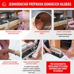 Töltő MagicHome SM208, kolbász és hurka töltéséhez, vízszintes, 4 kg, kézi