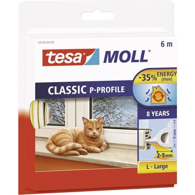 Sealing Strip tesa P-profile, white, L-6 m