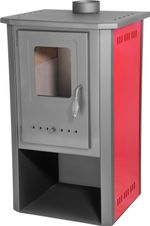Stove Thalia Pella, red, 5.4 kW, 85 cm