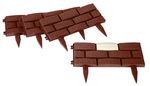 Edging Strend Pro Garden GB004, 45x29 cm, plastic, Solar, LED, pack of 4 pcs, length approx. 1.80 m