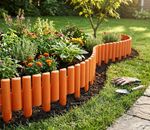 Palisád GE037, 27x24 cm, PP, terrakotta, flexibilis, Hosszúság 2,16 m, 8 db-os csomag