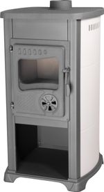 Stove Bella Thalia, beige, 5,4 kW, 120 cm, cast iron/chamotte