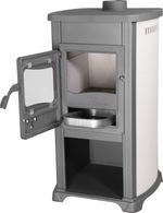 Stove Bella Thalia, beige, 5,4 kW, 120 cm, cast iron/chamotte