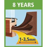Seal tesamoll® E profile, 9 mm, brown, L-100 m, for windows and doors, brown