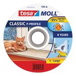 Seal tesamoll® P profile, 9 mm, white, L-100 m, for windows and doors
