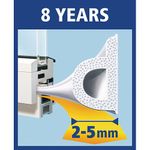 Seal tesamoll® P profile, 9 mm, white, L-100 m, for windows and doors