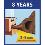 Seal tesamoll® P profile, 9 mm, brown, L-100 m, for windows and doors, brown