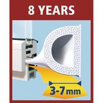 Seal tesamoll® D profile, 9 mm, white, L-100 m, for windows and doors