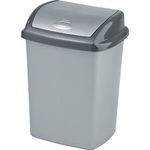 Bin Curver® DOMINIK, 25 L, silver/graphite, for waste