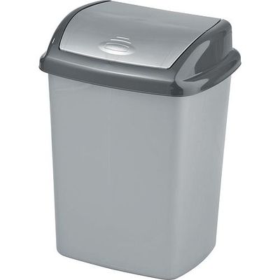Szemetes Curver® DOMINIK, 25 literes, ezüst/grafit