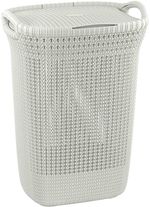 Kosár Curver® KNIT 3676, 57 literes, krémszínű, 45x34x61 cm, szennyeshez, ruhához