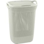 Kosár Curver® KNIT 3676, 57 literes, krémszínű, 45x34x61 cm, szennyeshez, ruhához