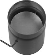 Füstcső HS K0250/150/2,0 mm, csappantyúval, rövid húzókarral, vastagfalú acél füstcső