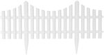 Garden fence Strend Pro F7014, 60x32.5 cm, 4 pcs, plastic, white