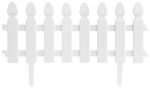 Fence Gardens F752, 50x34 cm, plastic, white, mini decorative, pack of 4 pcs