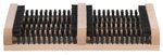 Doormat GECO WMN.1, for entrance, 36x26.5x5.5 cm, wood, shoe scraper