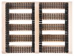Doormat GECO WMN.1, for entrance, 36x26.5x5.5 cm, wood, shoe scraper