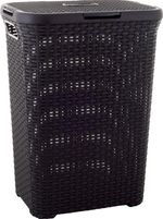 Laundry Basket Curver® NATURAL STYLE, 60 L, dark brown, 44x34x61 cm