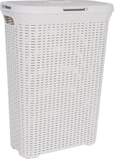 Kosár Curver® STYLE, 40 literes, krémszínű, 44x26x61 cm, szennyeshez, ruhához