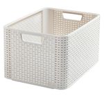Basket Curver® STYLE L, cream, 32.6x43.6x23 cm