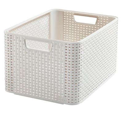 Kosár Curver® STYLE L, krémszínű, 32.6x43.6x23 cm