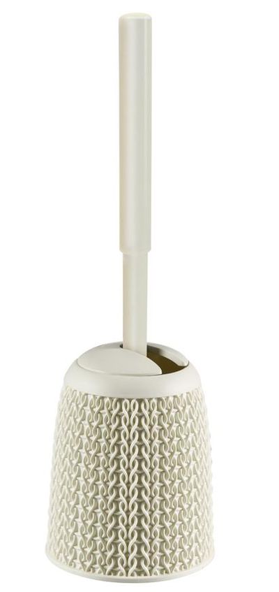 Toilet Brush Curver® KNIT, cream, 14x43 cm, for WC