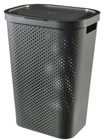 Laundry Basket Curver® INFINITY RECYCLED, 60 L, anthracite, 35x44x60 cm