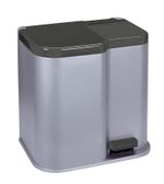 Bin Curver® DUO BIN, 21 L, silver/black, for waste