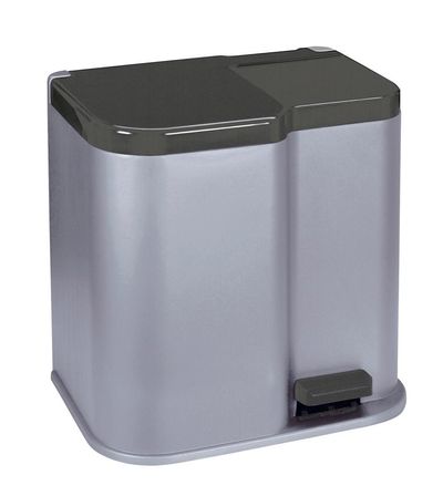 Szemetes Curver® DUO BIN, 21 literes, ezüst/fekete