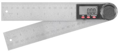 Vonalzó Strend Pro, digitális, szögmérő, 200 mm, rozsdamentes acél, INOX