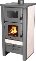 Stove Pro TAURUS Ceramic, beige, 12 kW, 120 mm, with baking oven