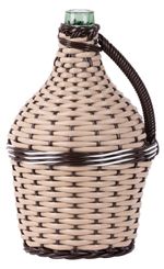 Demijohn Strend Pro Cada Wilo, 5 liter, glass, for wine and spirits, wicker-covered, MIX colors