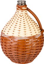 Demijohn Strend Pro Cada Wilo, 10 liter, glass, for wine and spirits, wicker-covered, MIX colors