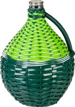 Demijohn Strend Pro Cada Wilo, 10 liter, glass, for wine and spirits, wicker-covered, MIX colors