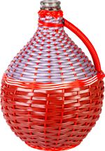 Demizson Strend Pro Cada Wilo, 10 liter, üveg, borhoz és pálinkához, fonott, vegyes színek