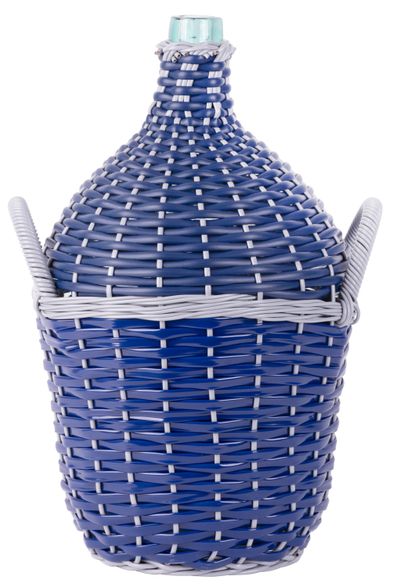 Demijohn Cada Wilo 15 lit, classic, glass/plastic, MIX colors
