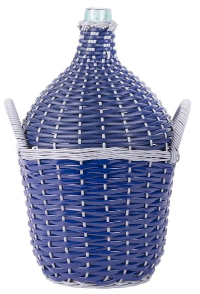 Demijohn Strend Pro Cada Wilo, 15 liter, glass, for wine and spirits, wicker-covered, MIX colors