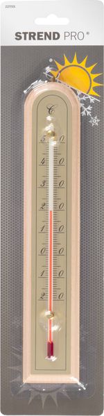Thermometer Strend Pro, TMM-050 Spa, outdoor, for window, 260x50x18 mm, wooden