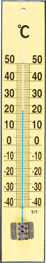 Wooden thermometer TMM-018 Yellow Flatter, 450x80x20 mm