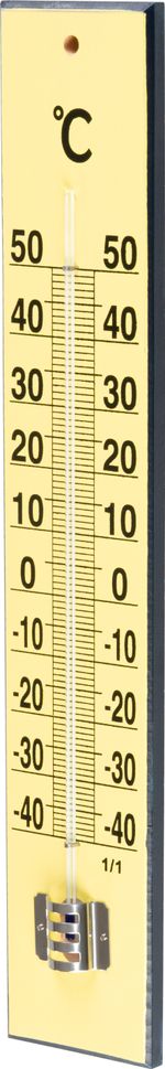 Thermometer Strend Pro, TMM-018 Yellow Flatter, outdoor, 450x80x20 mm, wooden