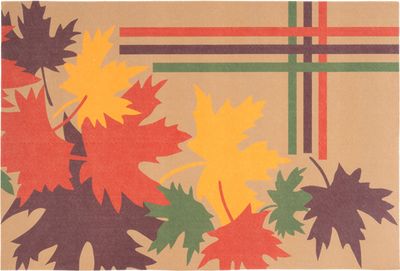 Lábtörlő MagicHome, ajtó elé, Autumn, műanyag/latex, 40x60 cm
