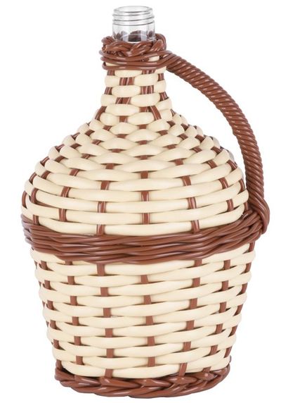 Demijohn Strend Pro Cada Wilo, 2 liter, glass, for wine and spirits, wicker-covered, MIX colors